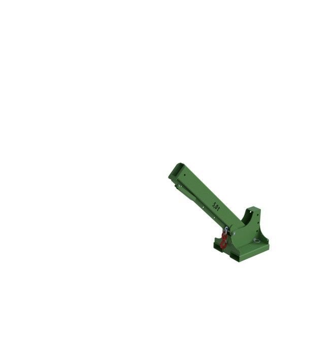 Grues et Crochets Pour Camions-Brazo Grue Extensible, peint, vert