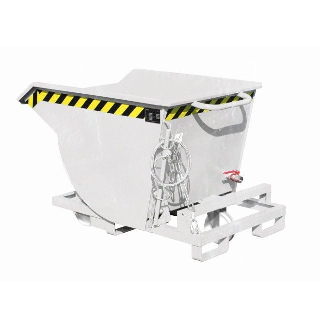 Tilting Container--Container of chips, hot galvanized