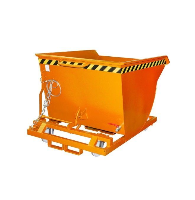 Tilting Container--Container of chips, painted, Orange yellow