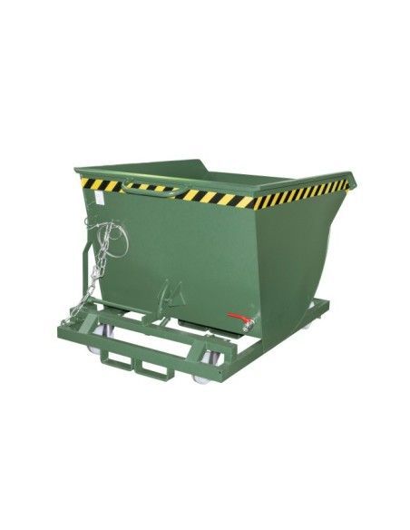Kippbehälter--Container aus chips, lackiert, grün