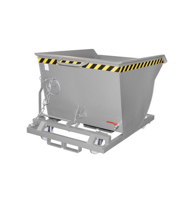 Contenedor de virutas, pintado, gris ratón