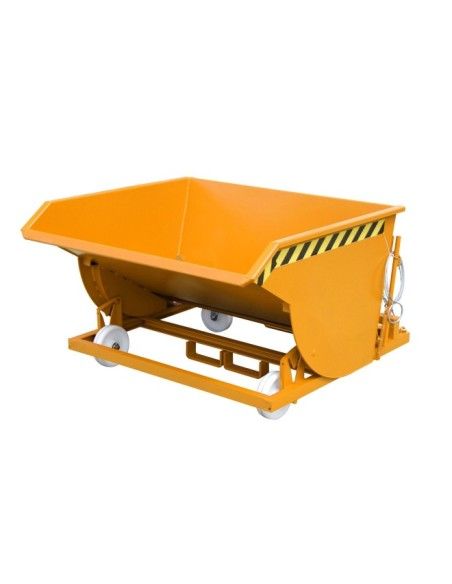 Tilting Container--Container of chips, painted, Orange yellow