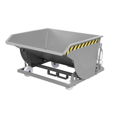 Tilting Container--Container of chips, painted, gray mouse