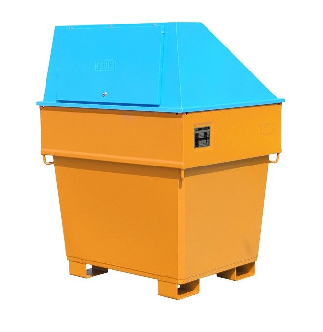 Armários para materiais perigosos--MobiCont, pintado, amarelo laranja