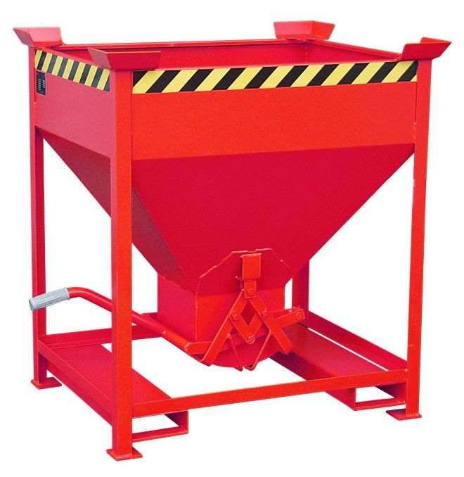 Tilting Container-Silo Container, painted, red fire