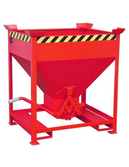 Kippbehälter-Silo Container, lackiert, rotes Feuer