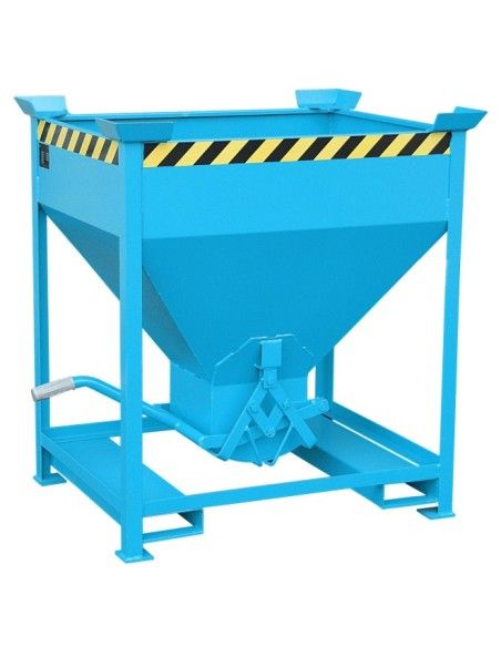Recipiente Inclinável-Silo Container, pintado, azul claro