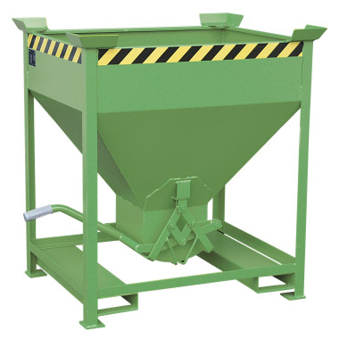 Tilting Container-Silo Container, painted, green Reseda