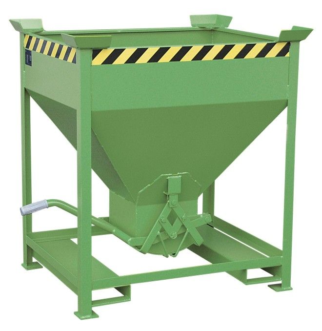 Tilting Container-Silo Container, painted, green Reseda