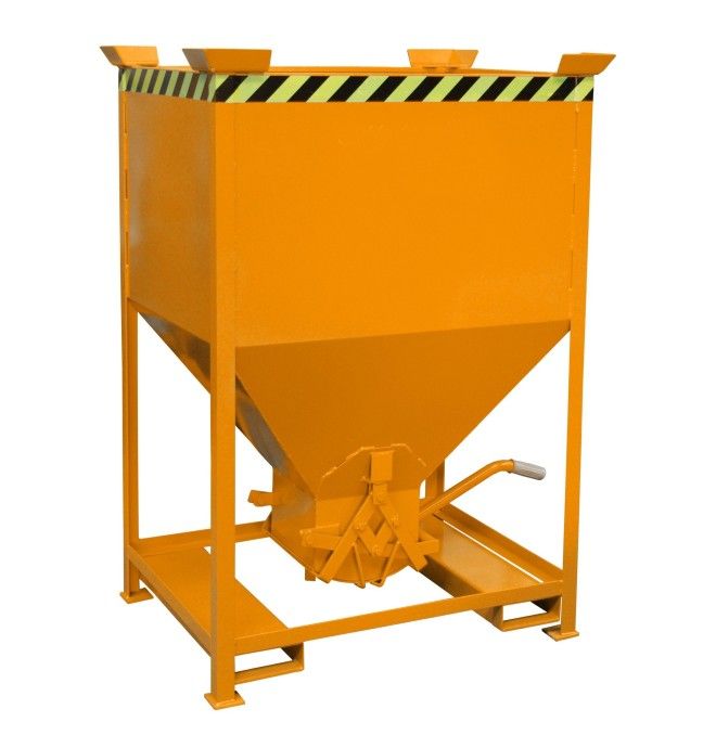 Bacs Basculants--Conteneur Silo, peint, Jaune Orange