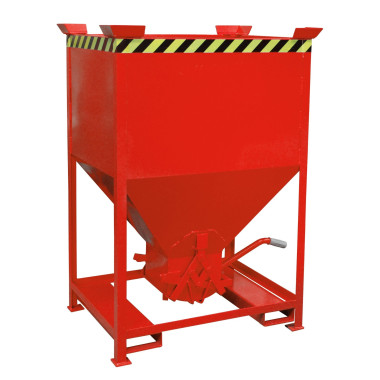 Silo Container, pintado, rojo fuego