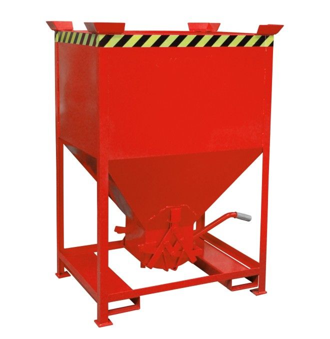 Tilting Container-Silo Container, painted, red fire