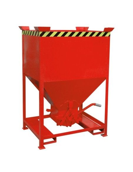 Tilting Container-Silo Container, painted, red fire