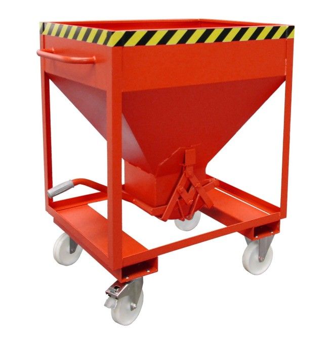 Bacs Basculants-Conteneur Silo, peint, feu rouge