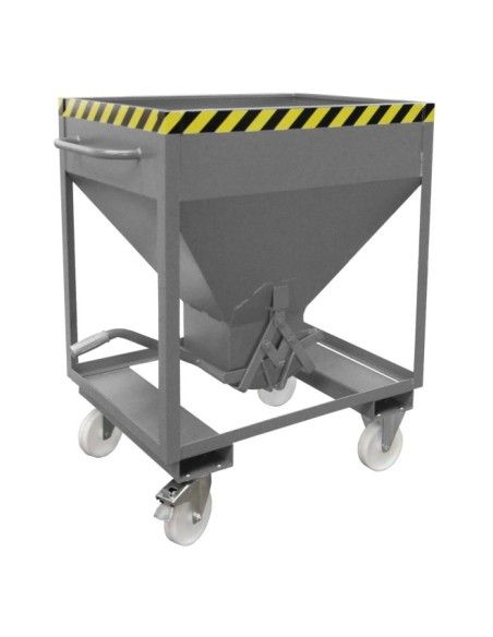 Bacs Basculants--Silo Container, peint, souris grise