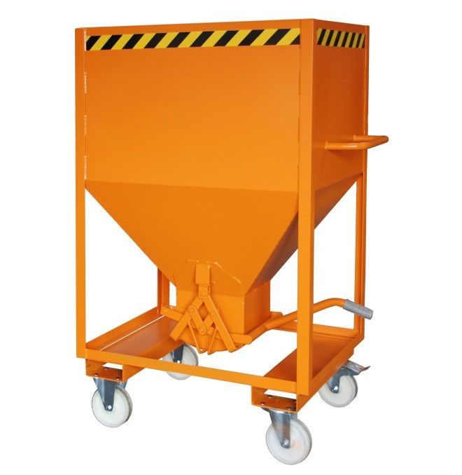 Contenitore Ribaltabile--Silo Contenitore, verniciato, giallo arancio