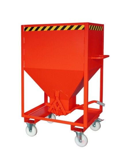 Tilting Container-Silo Container, painted, red fire