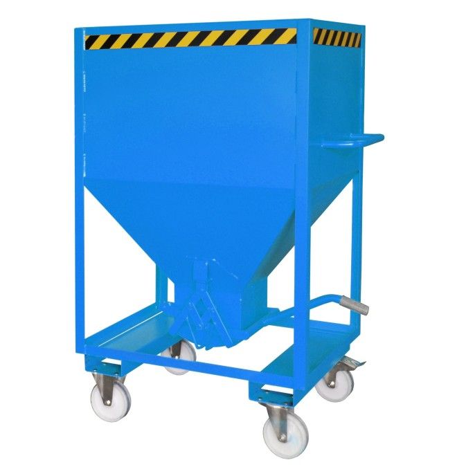 Recipiente Inclinável-Silo Container, pintado, azul claro