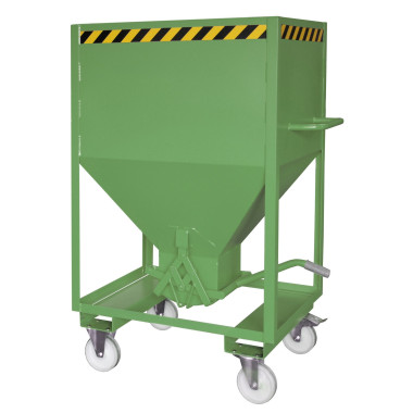 Recipiente Inclinável-Silo Container, pintado, verde Reseda