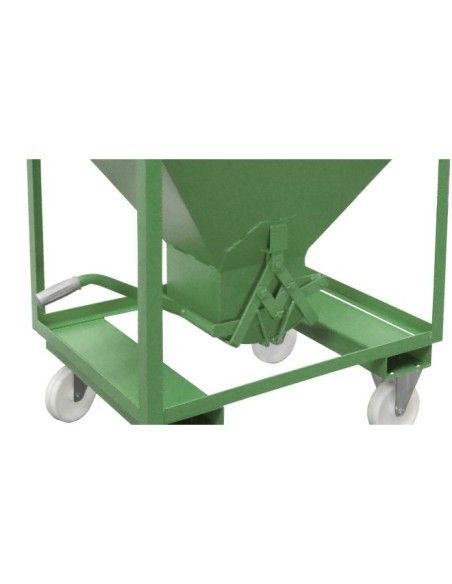 Tilting Container-Silo Container, painted, green Reseda