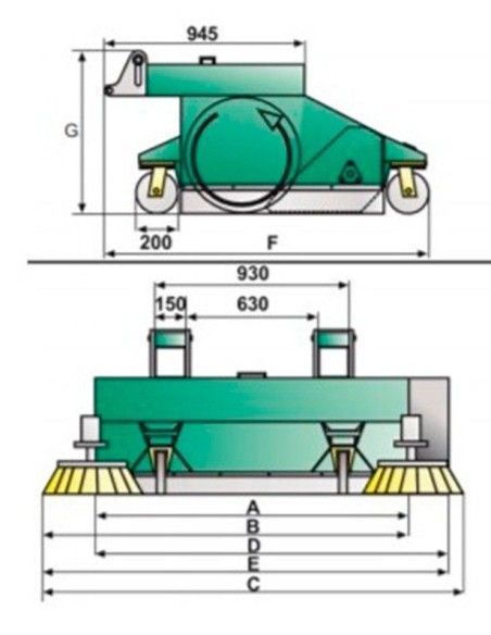 Spazzatrici e Spazzole--Spazzatrice TY-1200 industriale