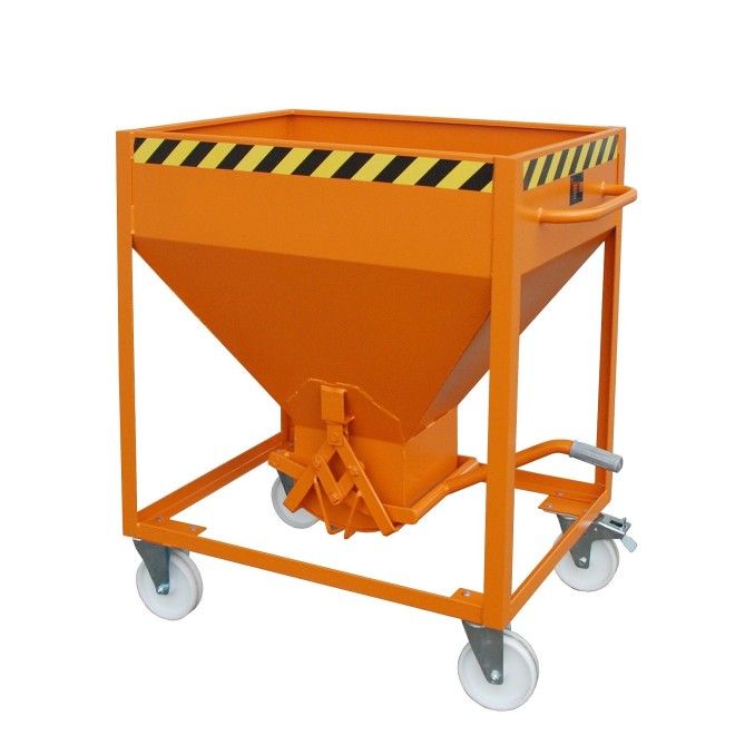 Kippbehälter--Silobehälter, lackiert, orangegelb