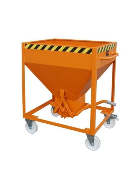 Recipiente Inclinável--Contêiner Silo, pintado de amarelo laranja