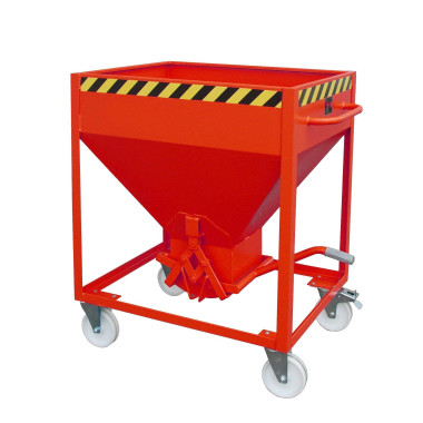 Bacs Basculants-Conteneur Silo, peint, feu rouge