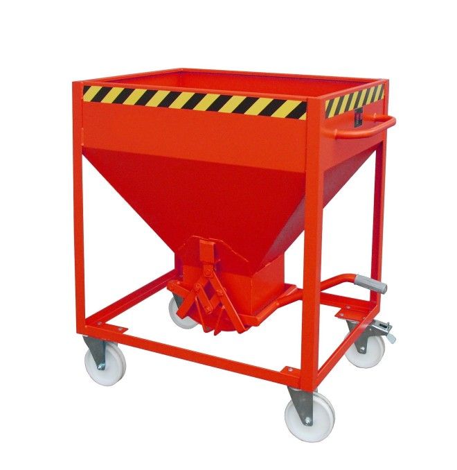 Bacs Basculants-Conteneur Silo, peint, feu rouge