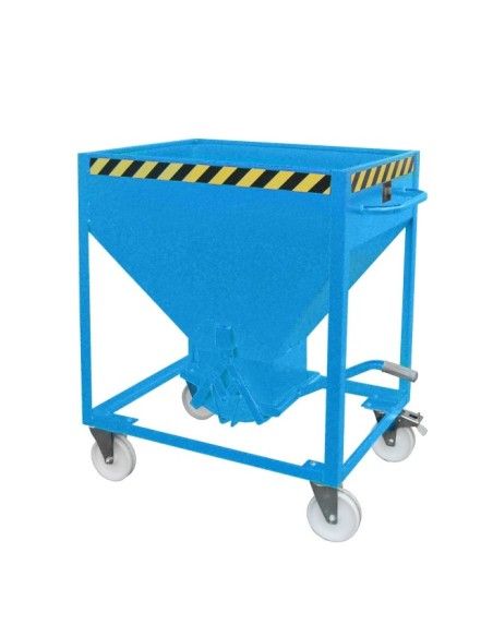 Recipiente Inclinável-Silo Container, pintado, azul claro