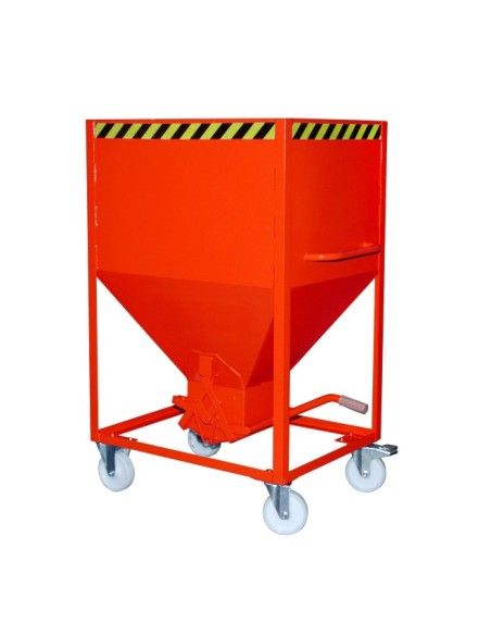 Kippbehälter-Silo Container, lackiert, Rotes Feuer
