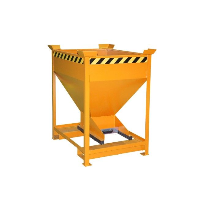 Recipiente Inclinável--Silo Container, pintado, amarelo laranja