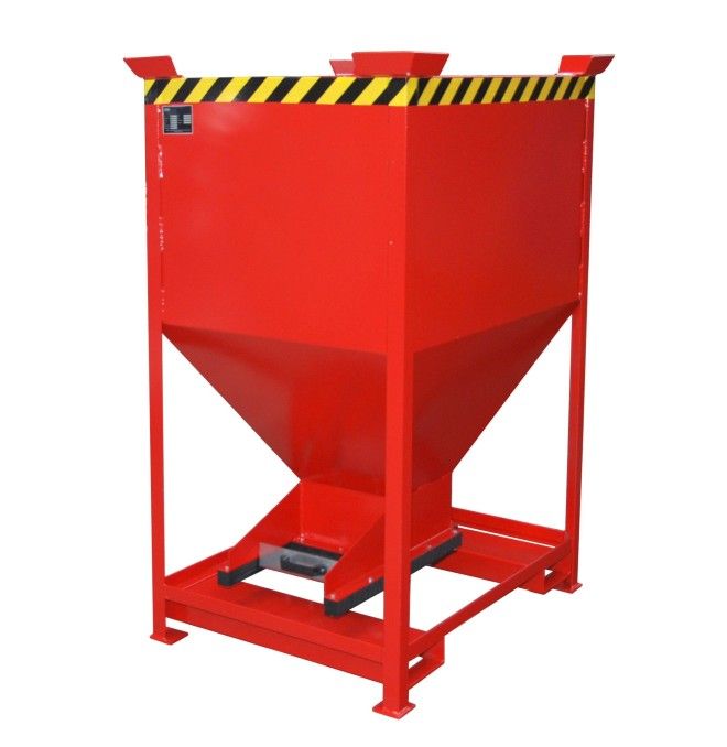 Tilting Container-Silo Container, painted, red fire