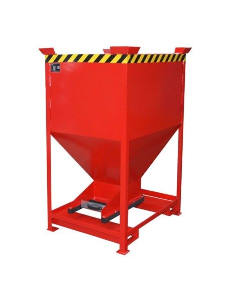 Tilting Container-Silo Container, painted, red fire