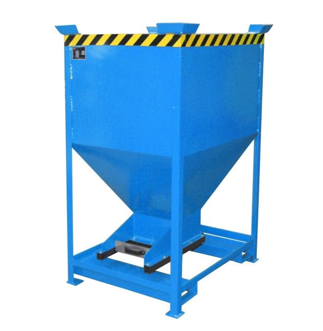 Contenitore Ribaltabile-Silo contenitore, dipinto, azzurro