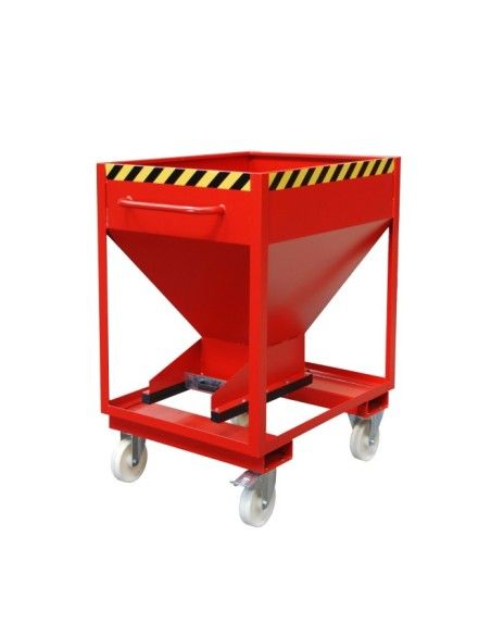 Tilting Container-Silo Container, painted, red fire