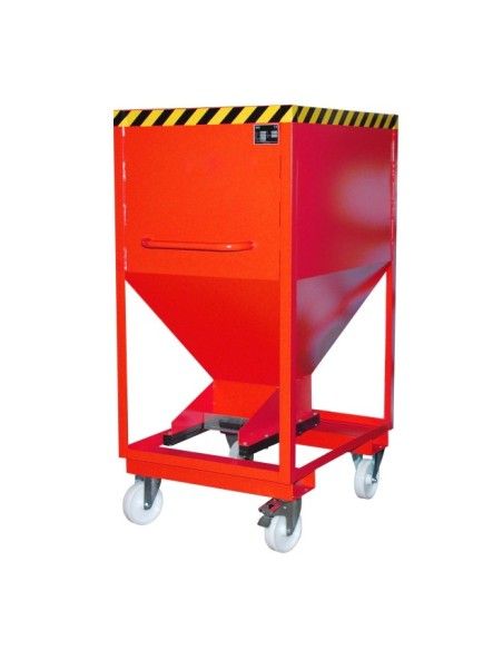Bacs Basculants-Conteneur Silo, peint, feu rouge