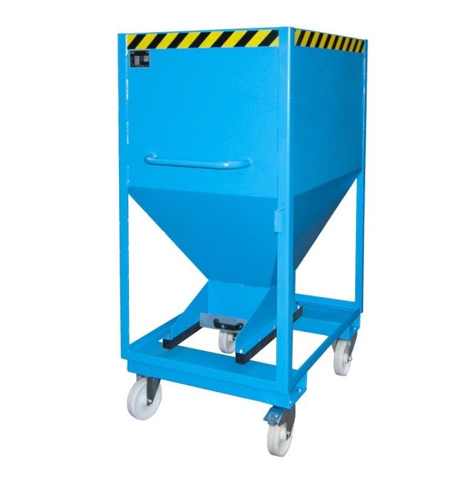 Recipiente Inclinável-Silo Container, pintado, azul claro