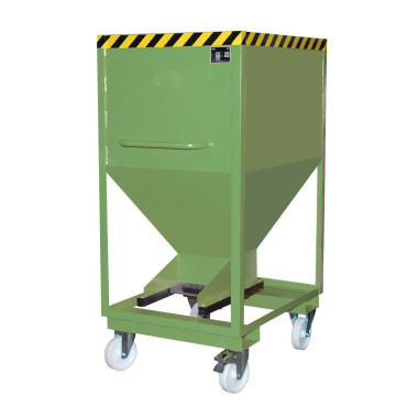 Recipiente Inclinável-Silo Container, pintado, verde Reseda