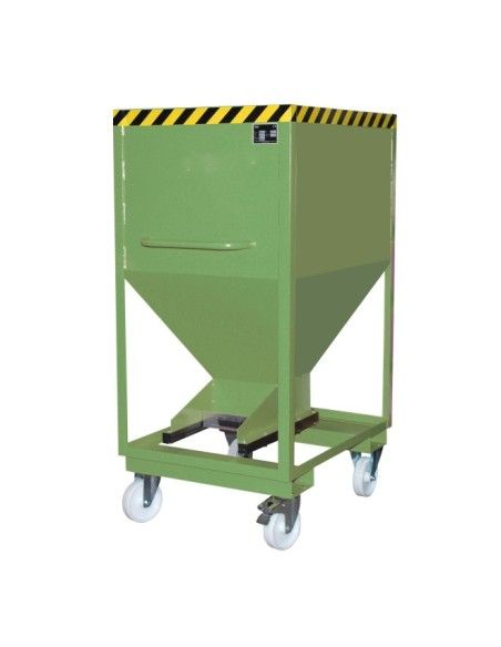 Recipiente Inclinável-Silo Container, pintado, verde Reseda
