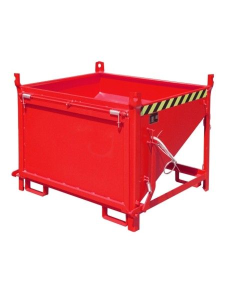 Bacs Basculants-Conteneur Silo, peint, feu rouge