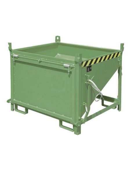 Tilting Container-Silo Container, painted, green Reseda