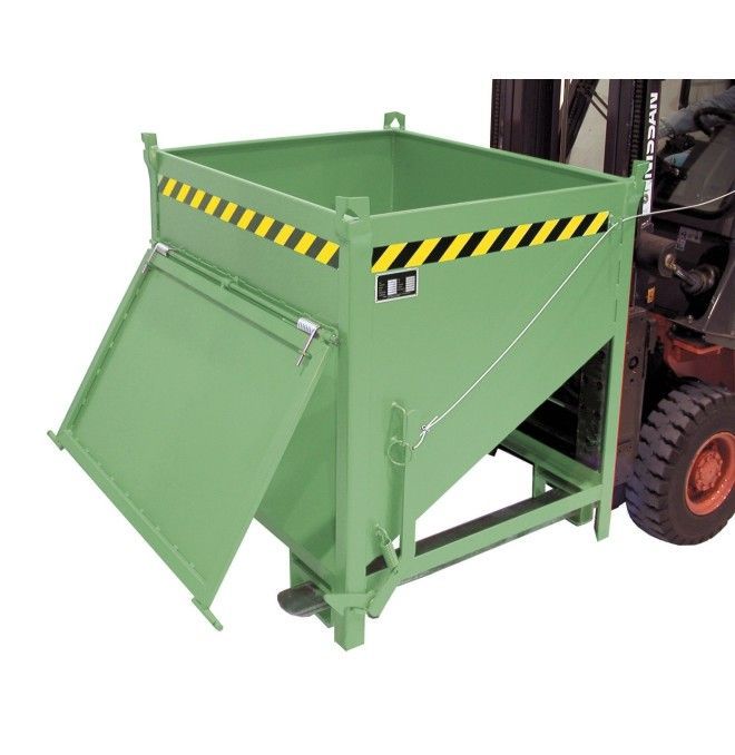 Tilting Container-Silo Container, painted, green Reseda