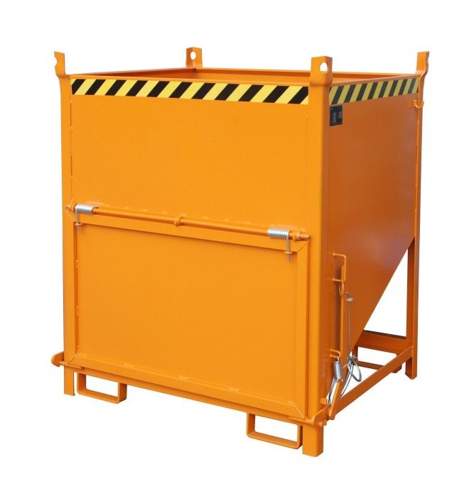 Bacs Basculants--Conteneur Silo, peint, Jaune Orange