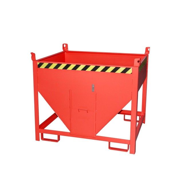 Recipiente Inclinável-Silo Container, pintado, fogo vermelho