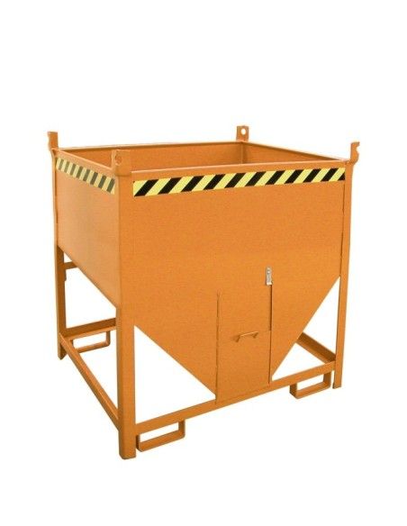 Recipiente Inclinável--Contêiner Silo, pintado de amarelo laranja
