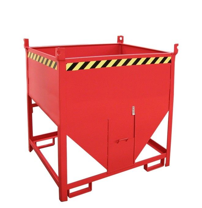 Kippbehälter-Silo Container, lackiert, rotes Feuer