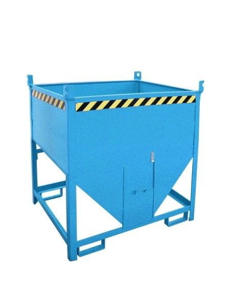 Recipiente Inclinável-Silo Container, pintado, azul claro