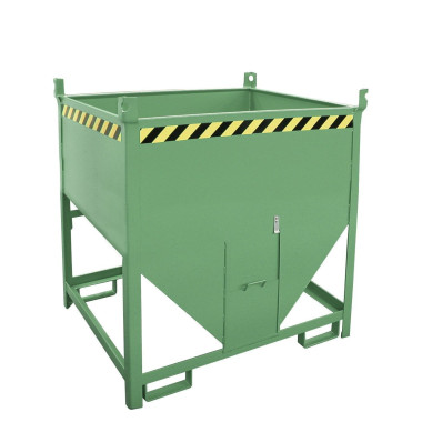 Recipiente Inclinável-Silo Container, pintado, verde Reseda