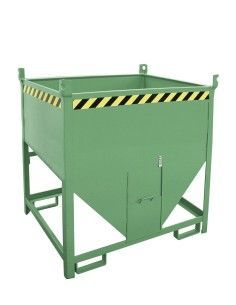 Kippbehälter-Silo Container, lackiert, grün Reseda